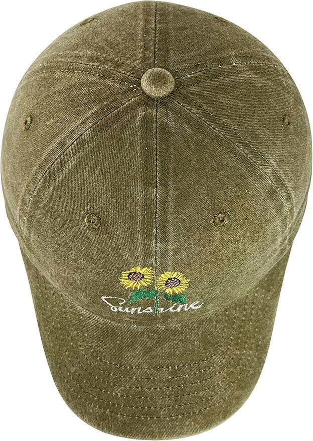 Sunshine Flower Trucker Hat Sun Baseball Cap for Women Snapback Adjustable Hats Gift