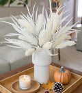 7 PCS Christmas Stems for Vases, 26 in Faux Stems Fake Plants Winter Stem Greenery Branches Fake Leaves Faux Foliage for DIY Craft Garland Home Kitchen Office Indoor Centerpiece Table Decor, White