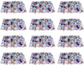 LOYALHEARTDY 12 Pack Artificial Flower Wall Panels 24" x 16" Purple & White Faux Roses Artificial Flower Backdrop Panels for Wedding Party Event Flower Wall Decor