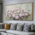 Arjun Flowers Wall Art Framed Canvas Art Wall Decor Living Room, Roses Floral Painting Textured Extra Large Bedroom Artwork Picture Home Office Dining Room, 58"x29"
