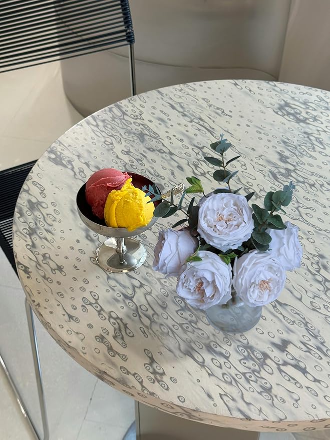 Forlaoers Modern White Roses Floral Silk Flower Arrangements Fake Flower Bouquet Artificial Flowers with Vase in Fake Water Centerpieces for Center Dining Table Decor Home Bathroom Office Decorations