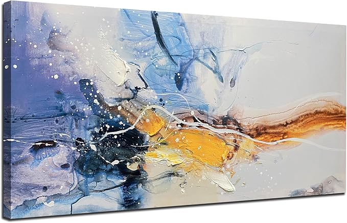 Ardemy Abstract Wall Art Extra Large Bedroom Canvas Wall Decor Living Room Modern Textured Pictures Paintings Artwork for Walls Kitchen Dining Room Home Office, 58"x29"