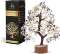 FASHIONZAADI Amethyst Crystals, Citrine Stone, Bonsai Tree, Crystal Tree of Life, Feng Shui, Positive Energy Crystals, Good Luck, Spiritual Gift