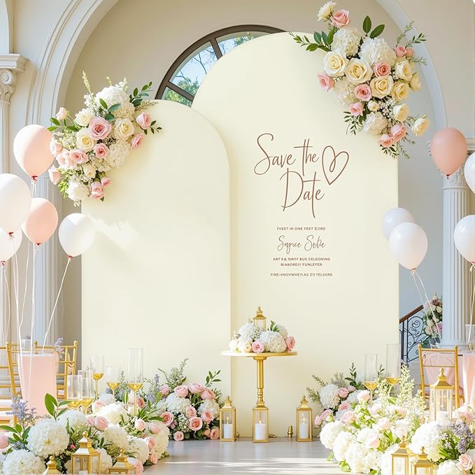 Beige Green Arch Backdrop Cover Set of 2 Spandex Arch Covers 7.2 and 6ft Wedding Birthday Party Arch Covers Stretchy Backdrop Bridal Baby Shower Biege Lavender Arch Stand Cover