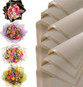the florist Supply 20 Sheets Premium Flower Wrapping Paper | Waterproof Flower Wrapping Paper for Bouquets | Double Sided Floral Bouquet Sheets | DIY Gifts Borderline Khaki/Bronze