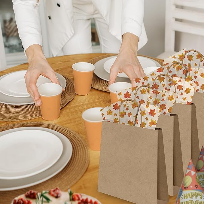 Pro Supply Global Autumn Leaves Printed Tissue Paper for Gift Bags or Boxes and Wrapping - Bulk Fall Decorative Art Tissue Paper for Packaging and Gifting | 24 Sheets 20" x 30"