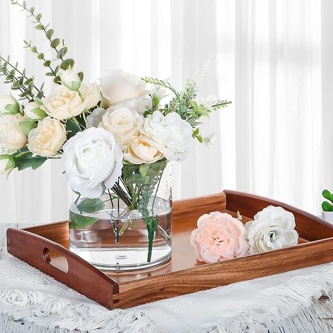 3 Pack Clear Acrylic Vase for Centerpieces 5.9x5.9 Inch Cylinder Wide Mouth Vase for Flowers, Home Decorative, Office, Wedding Party