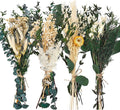 Layhit 4 Pack Large Size Boho Dried Flower Bouquet 15-17 Inch Wedding Handmade Dry Flowers for Vase Crafts DIY Photo Boutonniere for Men Floral Plant for Bridesmaid Gift Birthday Decor(Eucalyptus)