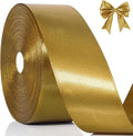 NESCCI 100 Yards Ribbon,1-1/2 Inch Gold Satin Ribbon,Single Face Satin Ribbons,Perfect for Gift Wrapping,Wedding Decoration,Handmade Bows,Wrapping Bouquet and More