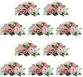 NUPTIO Flower Balls for Wedding Centerpieces - 10 Pcs 9.5 inch Diameter Fake Flower Ball Arrangement Bouquet Party Centerpieces for Tables - Dusty Rose Bouquet Centerpiece Flowers for Wedding Table