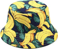 Mashiaoyi Unisex Print Double-Side-Wear Reversible Bucket Hat