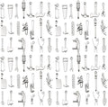 WOCRAFT 60pcs Antique Silver Tools Bracelet Charms for Jewelry Making Sets DIY Necklace Bracelet Keychain Crafting Charms Kit Craft Supplies (SN899)