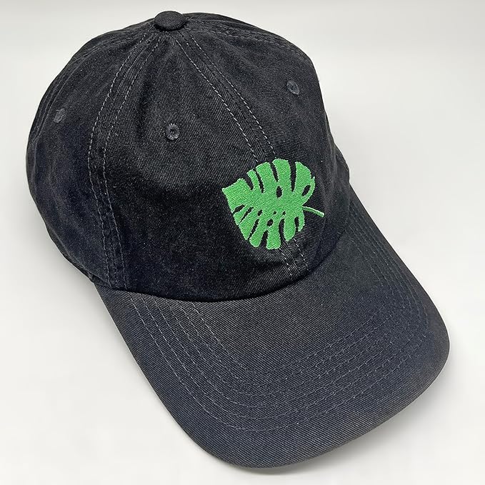 Cute Flower Hat, Elegant Floral Embroidered Adjustable Baseball Cap for Men Women, Gifts for Flower Lovers, Black
