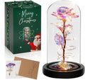 Childom Christmas Rose Gifts for Women,Birthday Gifts for Women Mom Christmas,Flowers for Delivery Prime,Colorful Light Up Rose in A Glass Dome,Anniversary Rose Gift for Her Grandma Valentines Day