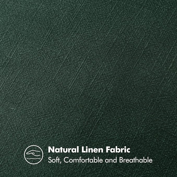 MIULEE Christmas Decorative Linen Pillow Covers 18x18 Inch Dark Green Boho Farmhouse Neutral Couch Throw Pillows for Bed Pack of 2 Accent Modern Pillowcase Sofa Livingroom Home Decor