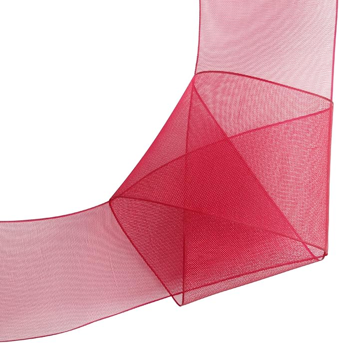 1-1/2 Inch Wine Shimmer Sheer Organza Ribbon Sheer Chiffon Ribbon 50 Yards-Roll Multiple Colors Available for Gift Wrapping Wedding Events Christmas Décor