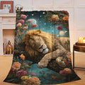 Lion Blanket Lion Throw Blanket Animal Soft Cozy Fleece Fuzzy Stuffed Plush Flannel Gifts for Girls Women Boys Kids Adults 50"X60"