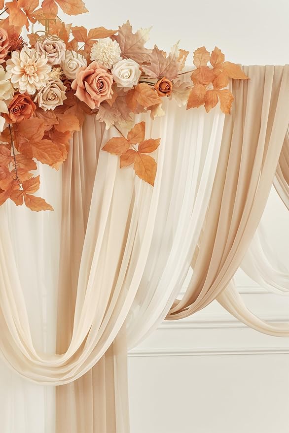 TINGE TIME Artificial Arch Flowers Kit Pack of 5, Wedding Decorations for Reception with Hanging Flowers, Wedding Arch Silk Floral Arrangements Ceremony Backdrop Bridal Shower Outdoor Party Decor