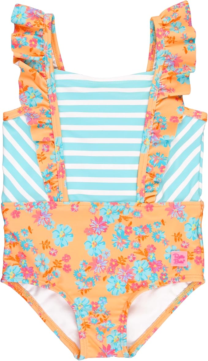 RuffleButts® Baby/Toddler Girls Ruffle Strap One Piece Swimsuit w/UPF 50+ Sun Protection