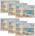 Beach Sea Turtle Placemats Set of 6 Coastal Ocean Table Mats Washable Place Mats for Home Party Indoor Kitchen Dining Table Decoration 12x18 Inch