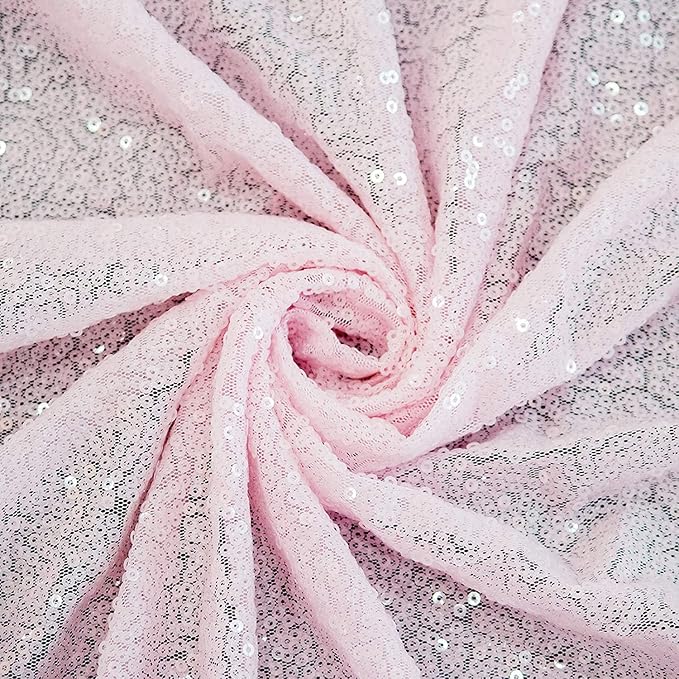 Pink Sequin Curtains 2FTx8FT 2 Panels Pink Sequin Backdrop Curtain for Parties Glitter Backdrop Photo Background for Wedding Baby Shower