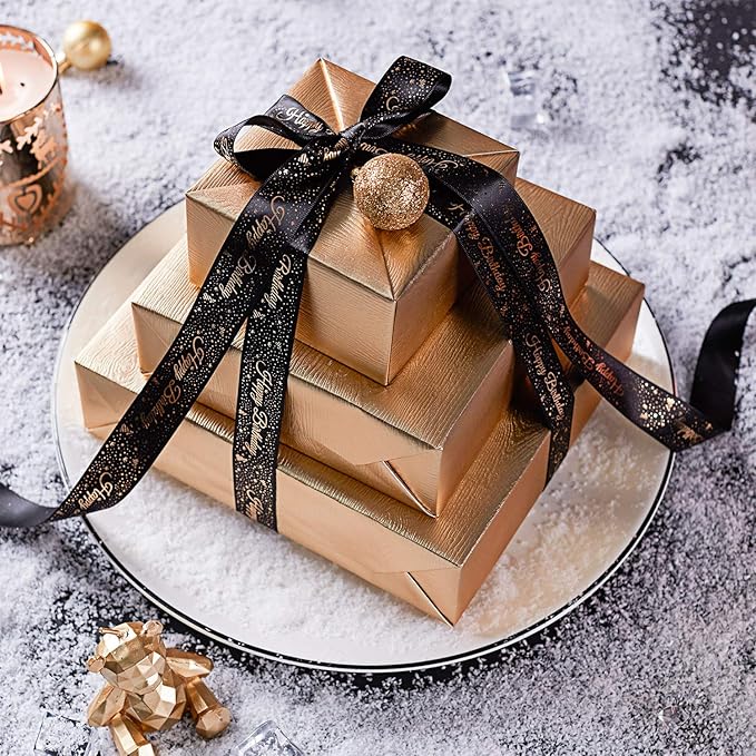 WRAPAHOLIC 30 Inch Gold Wrapping Paper Roll - Jumbo Roll Basic Texture Matte Gold for Birthday, Holiday, Wedding, Baby Shower Wrap - 30 inch x 16.5 feet