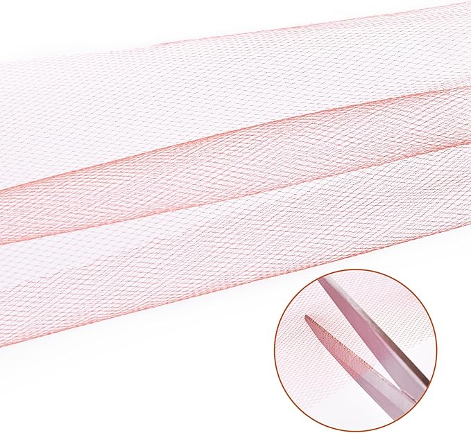 Orange Tulle Mesh Ribbon 6 Inch x 100 Yards(300ft) Netting Spool Fabric Ribbon Ideal for Tutu Skirt Art Gift Wrapping Flower Bouquet Crafts Weddings Floral Arrangements