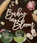 Baby in Bloom Backdrop Sign - Ba by Shower, Gender Reveal Wooden Decor & Photography Back Drop, Unique Ba by Announcemen (Baby in Bloom Backdrop Sign)