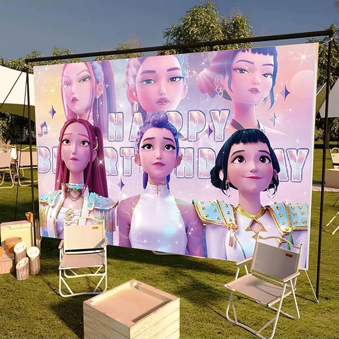 Cute Cartoon Backdrop, Anime Birthday Backdrop, Birthday Party Photo Backdrops, Top Choice for Photography