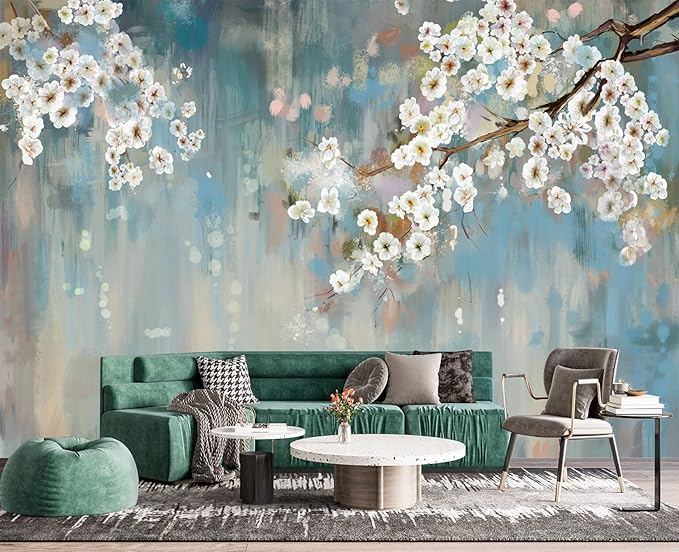 mangnolia Chinoiserie Wallpaper Wall Mural Wallpaper for Bedroom 178" x 117"