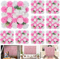 Flower Wall Backdrop 9pcs 16.5x16.5 Inch Flower Wall Decor Artificial Floral Wall Panel Ideal for Wedding Celebrations, Festive Party Birthday Backdrops and Elegant Home Decor