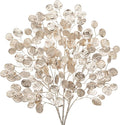 Hollyone 24.8” Christmas Tree Picks and Sprays 3Pcs Champagne Artificial Eucalyptus Stems Eucalyptus Silver Dollar Leaves Branches Floral for Xmas Tree Garland Wreath Centerpieces Wedding Decor
