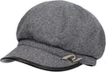 Women Retro Classic Visor Newsboy Cabbie Cap Beret Hats with Flower Buckle for Woman Ladies