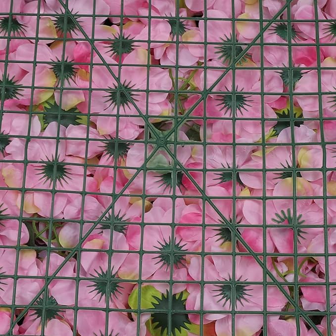 15.74"x 23.62" Artificial Flower Wall Panels,Flower Wall Mat Silk Flower Panels for Outdoor Garden Backyard Fence Fence Privacy Screen and Indoor Wall Decor (6Pcs Pink)