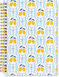 VIIJJUE Lemon Notebook Journal Gifts, Blue and White Lemon Hardcover Spiral Journal 5.5x8.3 Inch