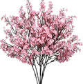 Mandy's Pink Artificial Baby’s Breath European Flowers 6 Bundles Silk Gypsophila with Bendable Stems for Fall Thanksgiving & Christmas Centerpiece Wedding Decor and Table Arrangements