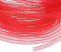 Mesh Tube Ribbon 25 Yards, 6mm Elastic Fabric Ribbons Mesh Tubing for Crafts/Gift Wrapping/Flower Bouquets/Wedding/Birthday/Holiday/Wreaths Christmas/Decoration[Persian Red]