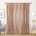 Rose Gold Sequin Backdrop 10FT x 10FT Panel - Glitter Drape Curtains for Decoration - Sparkly Photography Background