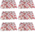 3D Flower Wall Panel Floral Backdrop,6PCS Artificial Flower Wall Background Silk Rose Mat, Artificial Flower Backdrop Faux Flower Panel for Wedding