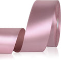 Rosy Mauve Ribbon 2 Inch, 60 Yards Polyester Mauve Satin Ribbon for Gift Wrapping, Fabric Ribbon for Flower Bouquet Crafts Wedding Christmas Party
