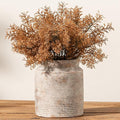 Ceramic Flower Vase 6.5 inch Farmhouse Rustic Vase for Home Decor Handcrafted Pottery Vase Small Terracotta Vases for Dining Table Decor Fireplace Living Room Bathroom Wedding Centerpiece(M-Terra)