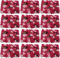 LOYALHEARTDY 12 Pack Artificial Flower Wall Panels 24" x 16" Flower Wall Panel Wall Backdrop Faux Hydrangea and Rose Flower Backdrop Panels for Flower Wall Decor Wedding Party Event Decoration