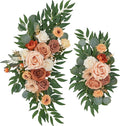 Ting's time Wedding Arch Flower Kit of 2 for Wedding Party Welcome Sign Floral Swag Decoration Reception Backdrop Floral Decor, Wedding Arch Flower, Party Flower Decoration（Terracotta & Champagne）