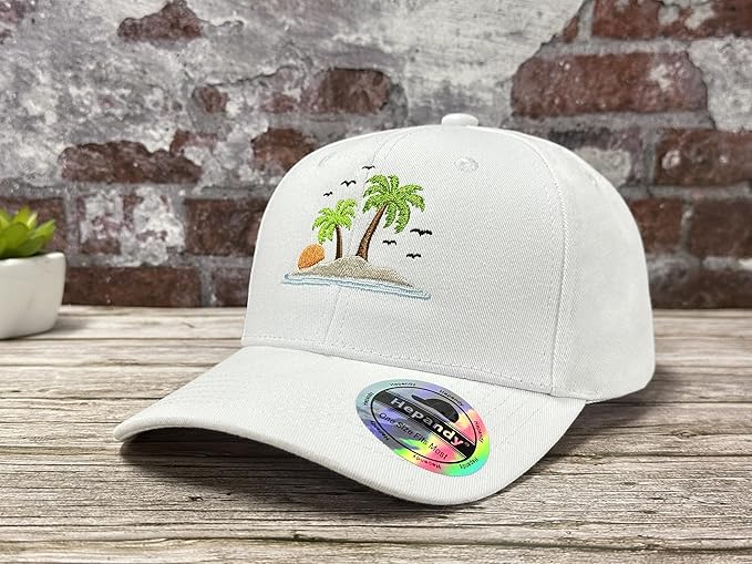 Hepandy Embroidered Palm Tree Hats