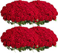 Auihiay 104pcs Red Roses Artificial Flowers - Realistic Faux Red Roses for Wedding Wedding, Table Centerpiece, Home Party, Valentine's Day, Mother's Day, Anniversary Decorations