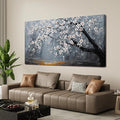 Large Canvas Wall Art Decor Modern Botanical Wall Art Prints Art Work For Flower Wall Decor 29"X 58" Artwork For Walls Black And White Floral Wall Art Pictures For Living Room Bedroom Office Decor