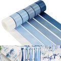 HUIHUANG Dusty Blue Ribbon Set Double-Faced Satin Ribbon 1 inch Dusty Blue Wedding Ribbons for Flower Bouquet Wedding Bridal Shower Baby Shower Decor Hairs Gift Wrap Crafts- 6 Color X 5 Yards Each
