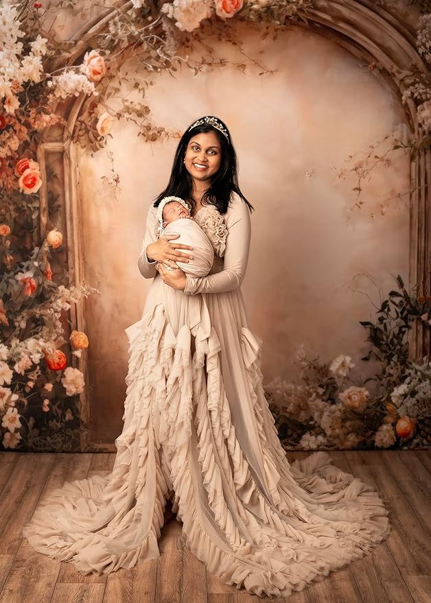 Kate Flower Wall Backdrops Arch Pregnant Wedding Party Supplies Photo Shoot Portrait Photo Background, 10x10ft