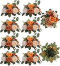 BLOSMON Terracotta Flowers for Wedding Centerpieces: 10 Pcs Artificial Rose Flower Balls Table Decorations - Fall Fake Silk Kissing Floral Arrangements for Home Party Event DIY Decor
