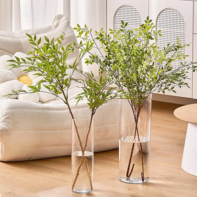 Clear Acrylic Flower Vase, Modern Unbreakable Decorative Cylinder Vase for Wedding Bouquets, Centerpieces, and Home Decor - 12cm Diameter, 30cm Height